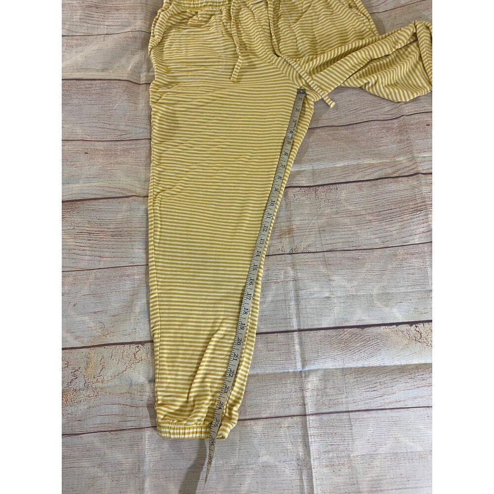 Loft Sleep Yellow And White Stripe Casual Sleep Leisure Pajama Bottoms - Medium - Picture 4 of 12